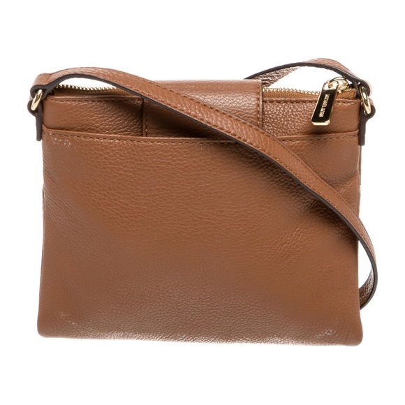 Michael Michael Kors Brown Leather Fulton Crossbody Bag - Picture 8 of 13